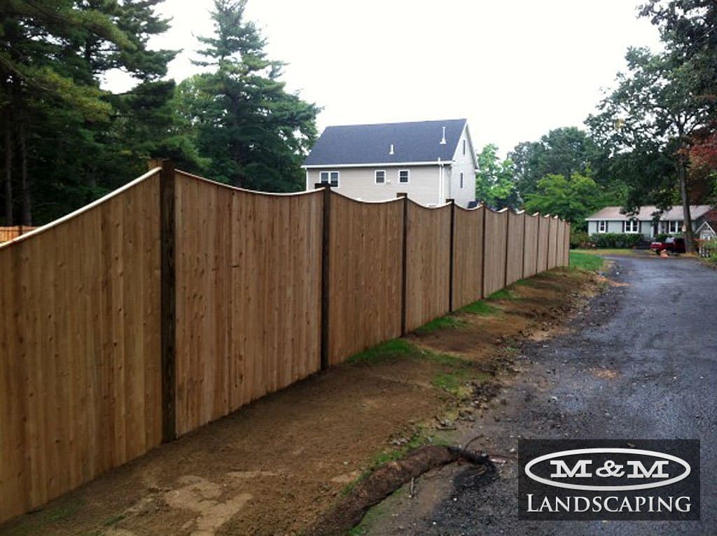 Wood board fence
