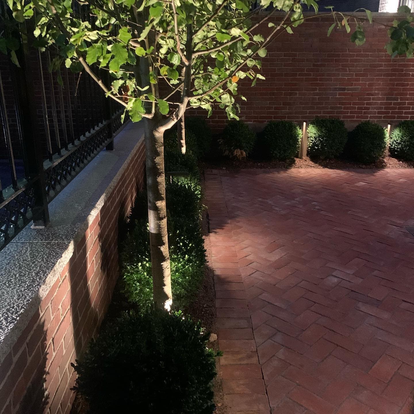 Brick courtyard walk